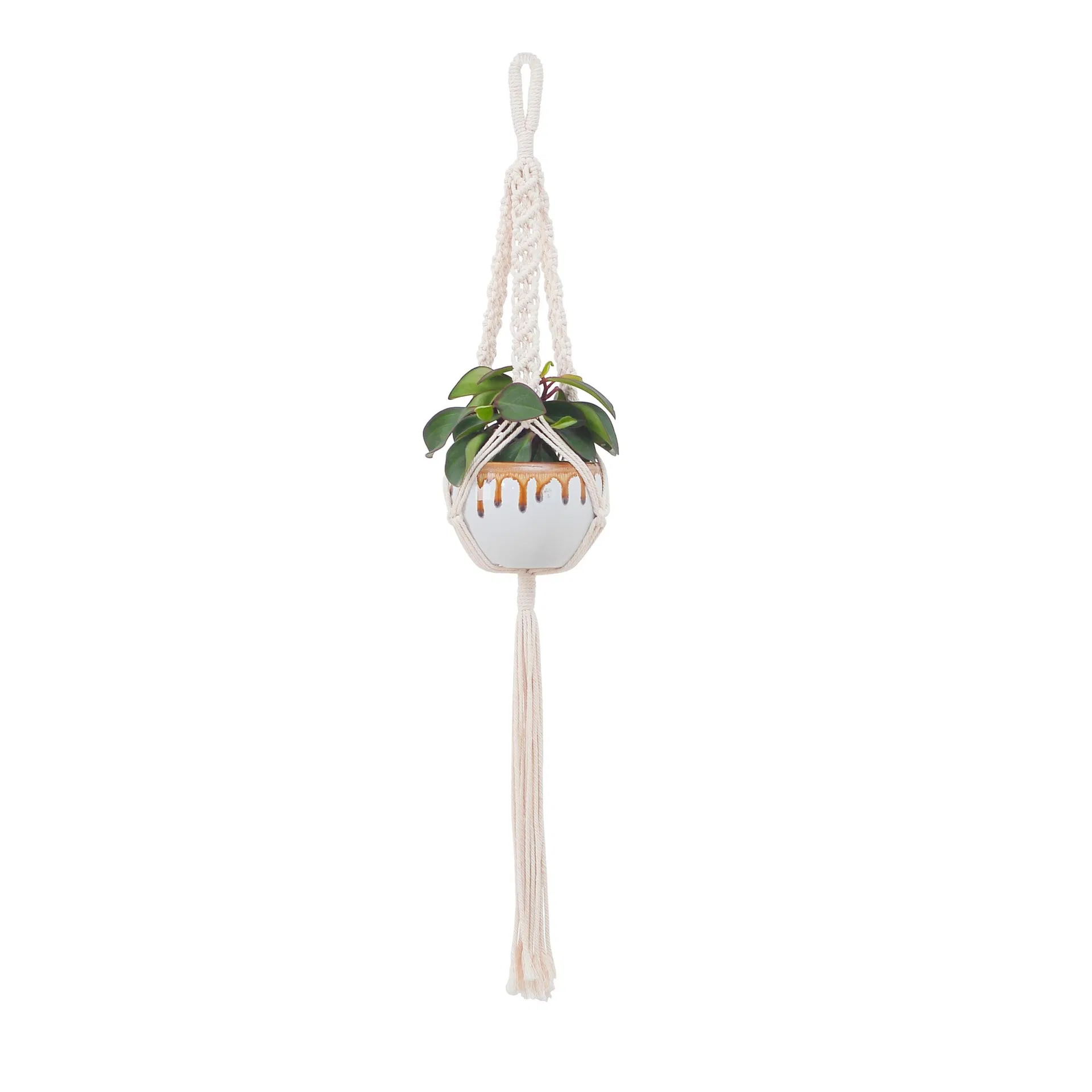 Hot Sale Handmade Macrame Plant Hanger Pot Hanger Pot Tray Indoor Plant Hanging for Home Gift and Decoration