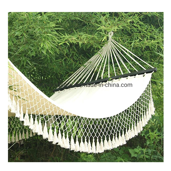 Outdoor Hanging Canvas Macrame Tassel Hammock