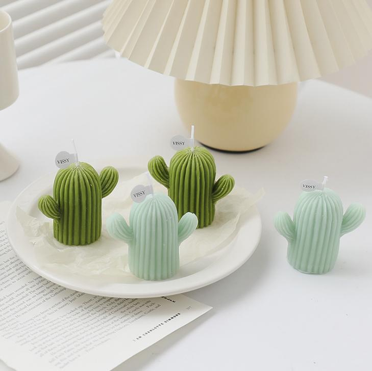 2024 New Design Professional Manufacturer Cute Mini Cactus Shape Scents Candle Supplies Making Scented Plants Soy Candles for Birthdays and Weddings