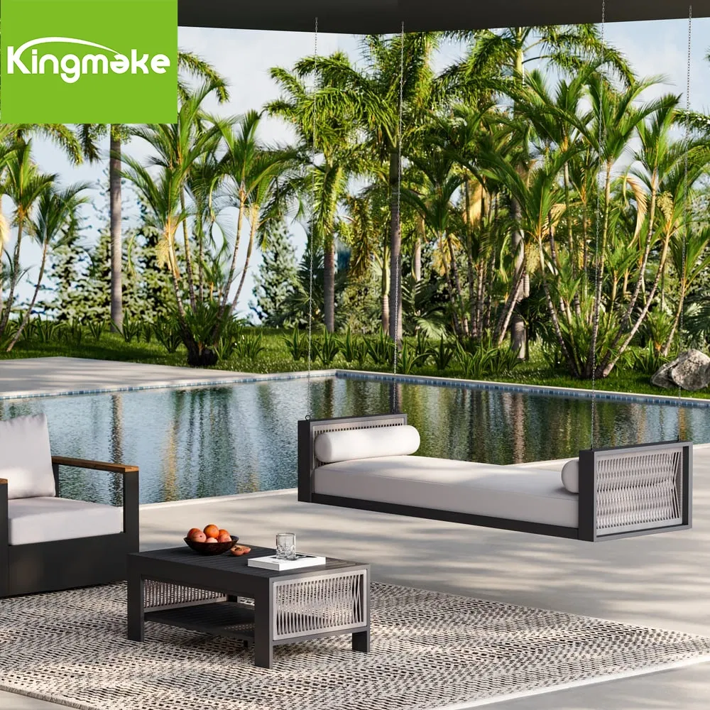 Stylish Double Macrame Swing Chair for Garden Patio Backyard Poolside