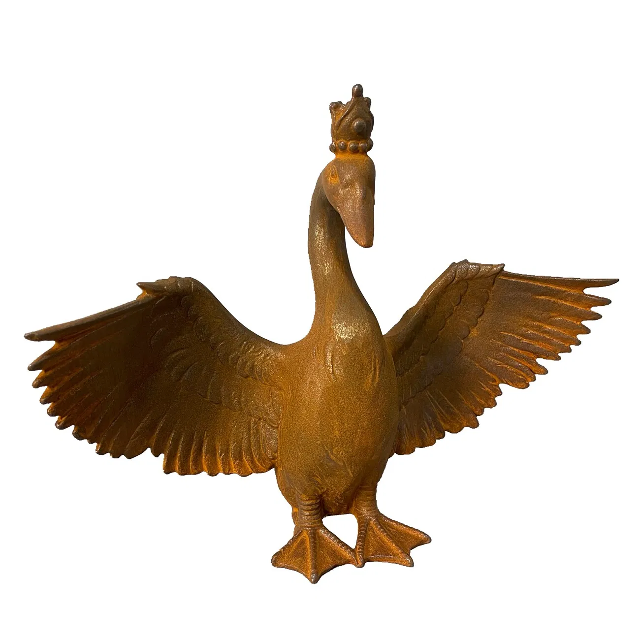 Garden Cast Iron Flamingo Sculpture Metal Decoration Item