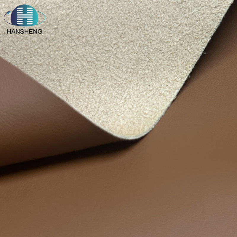 Stretchable Nappa Microfiber Synthetic Leather Fabric Durable Waterproof for Furniture and Automotive Upholstery