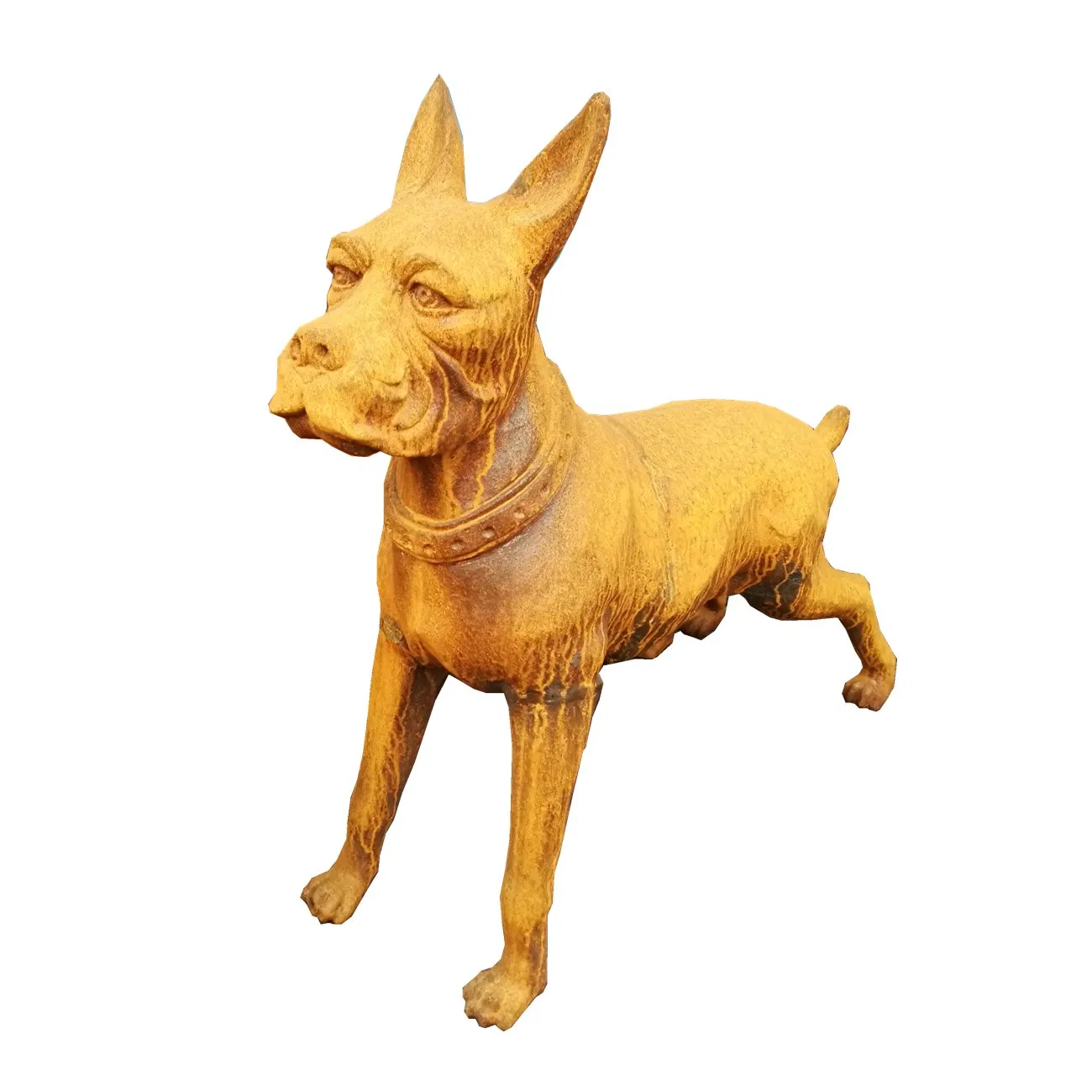 Rusty Finish Easter Puppy Casting Sculpture for Housewarming