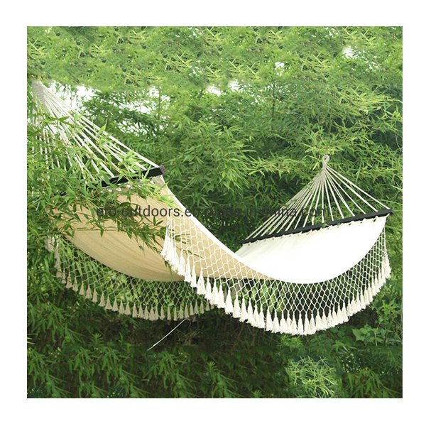 Outdoor Hanging Canvas Macrame Tassel Hammock