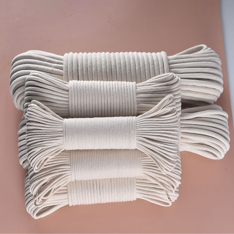 Wholesale Braid Decorative Natural Cotton Rope Strands Twisted Macrame Cord for Crafts