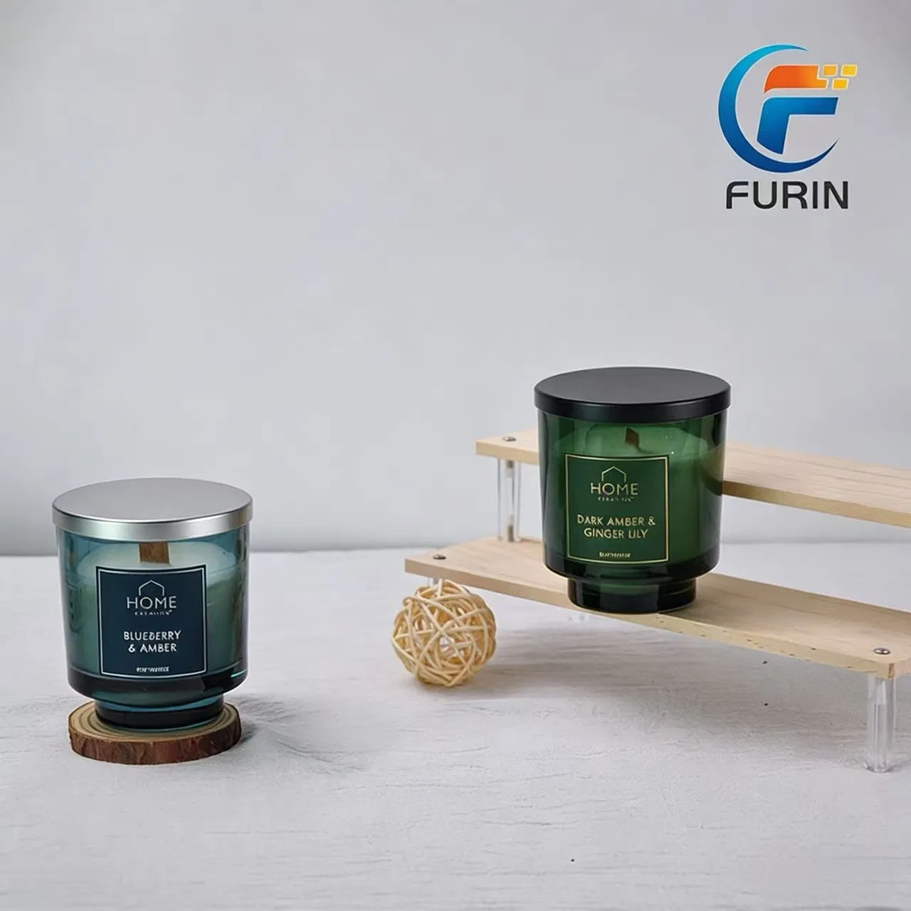 Colorful Spot Handmade Art Glass Candle Jar for Large Capacity Candle Making