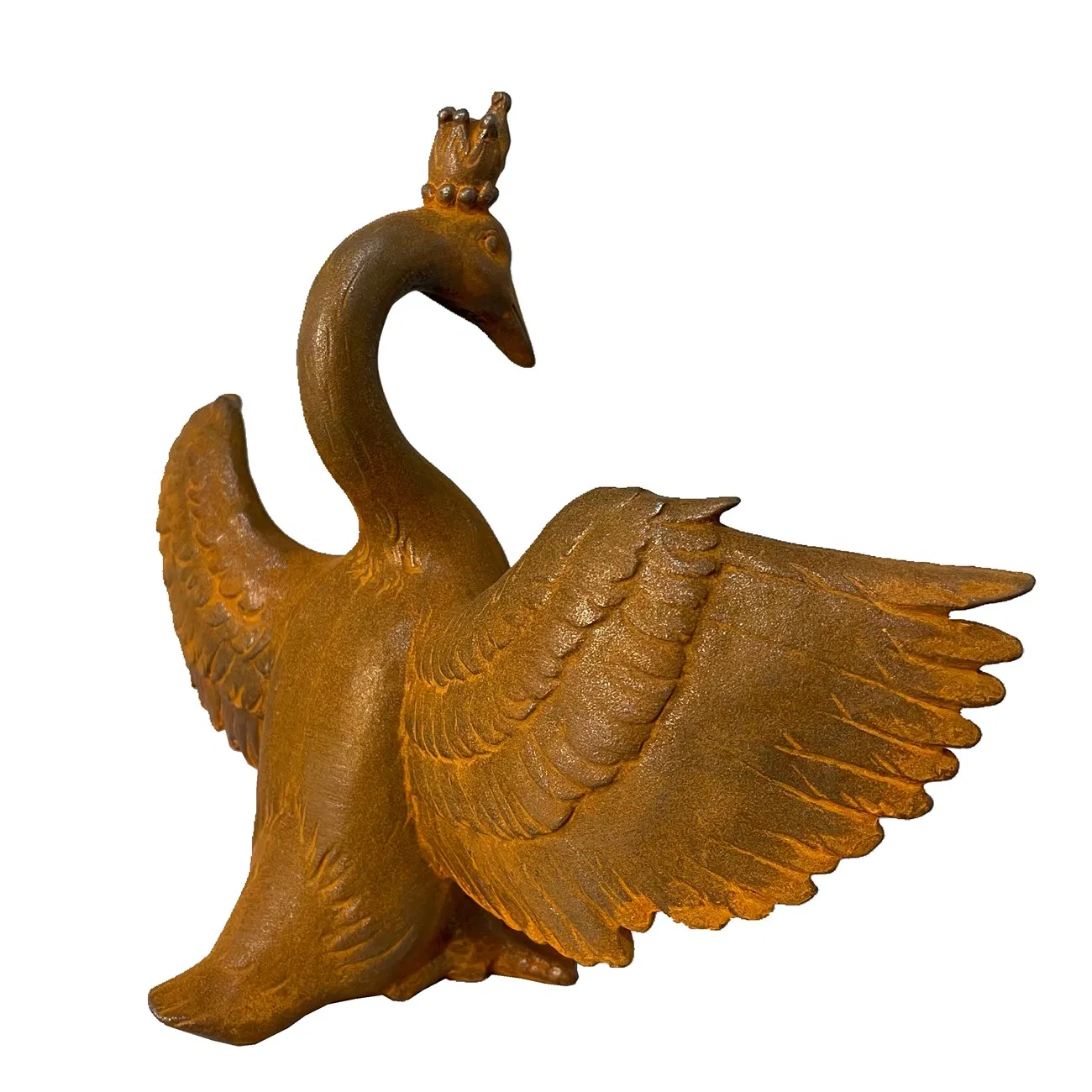 Garden Cast Iron Flamingo Sculpture Metal Decoration Item