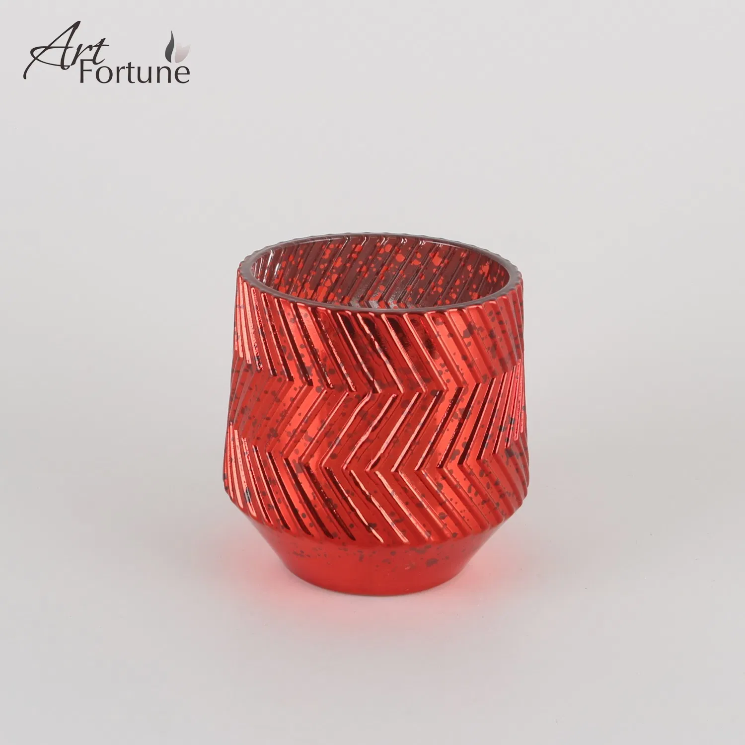 2025 New Design Red Glass Candle Jar for Candle Making