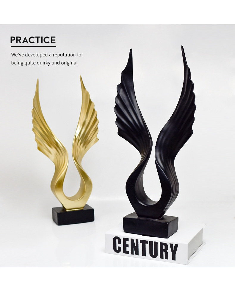 Cross-Border, High-End, Large, Phoenix Spreading Its Wings Resin Art Piece, Perfect for Living Rooms and Entryways