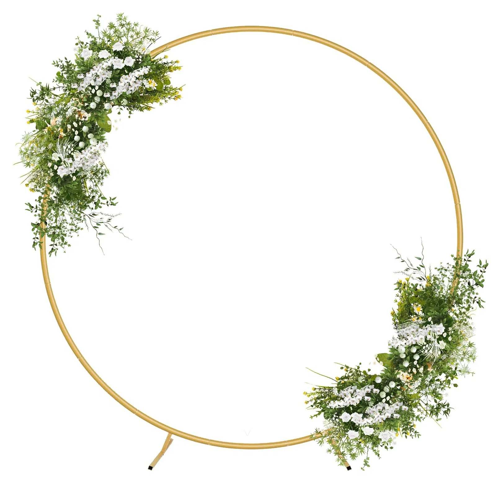 Round Backdrop Stand Metal Circle Balloon Arch Frame, Backdrop Stand Arch, Wedding Arches for Ceremony Birthday Party Bridal Graduation Decoration Baby Shower