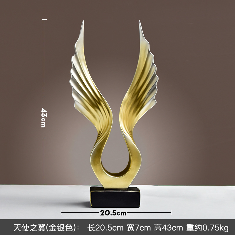 Cross-Border, High-End, Large, Phoenix Spreading Its Wings Resin Art Piece, Perfect for Living Rooms and Entryways