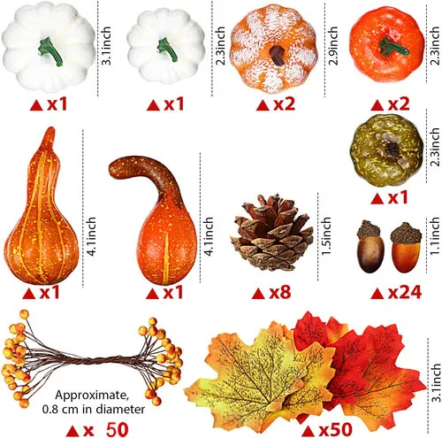 Decorative Pine Cones and Acorns