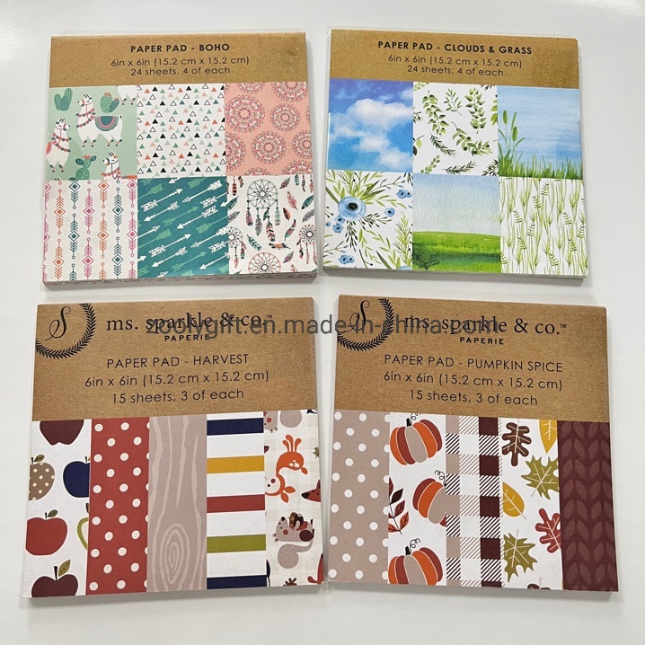 Custom Glitter Decorative Paper Design Scrapbooking Paper Pad DIY Scrapbook Pack Scrapbook Paper Pad