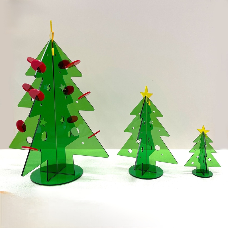 Custom Acrylic Christmas Figurines &amp; Tree &amp; Gift for Holiday Home Decor