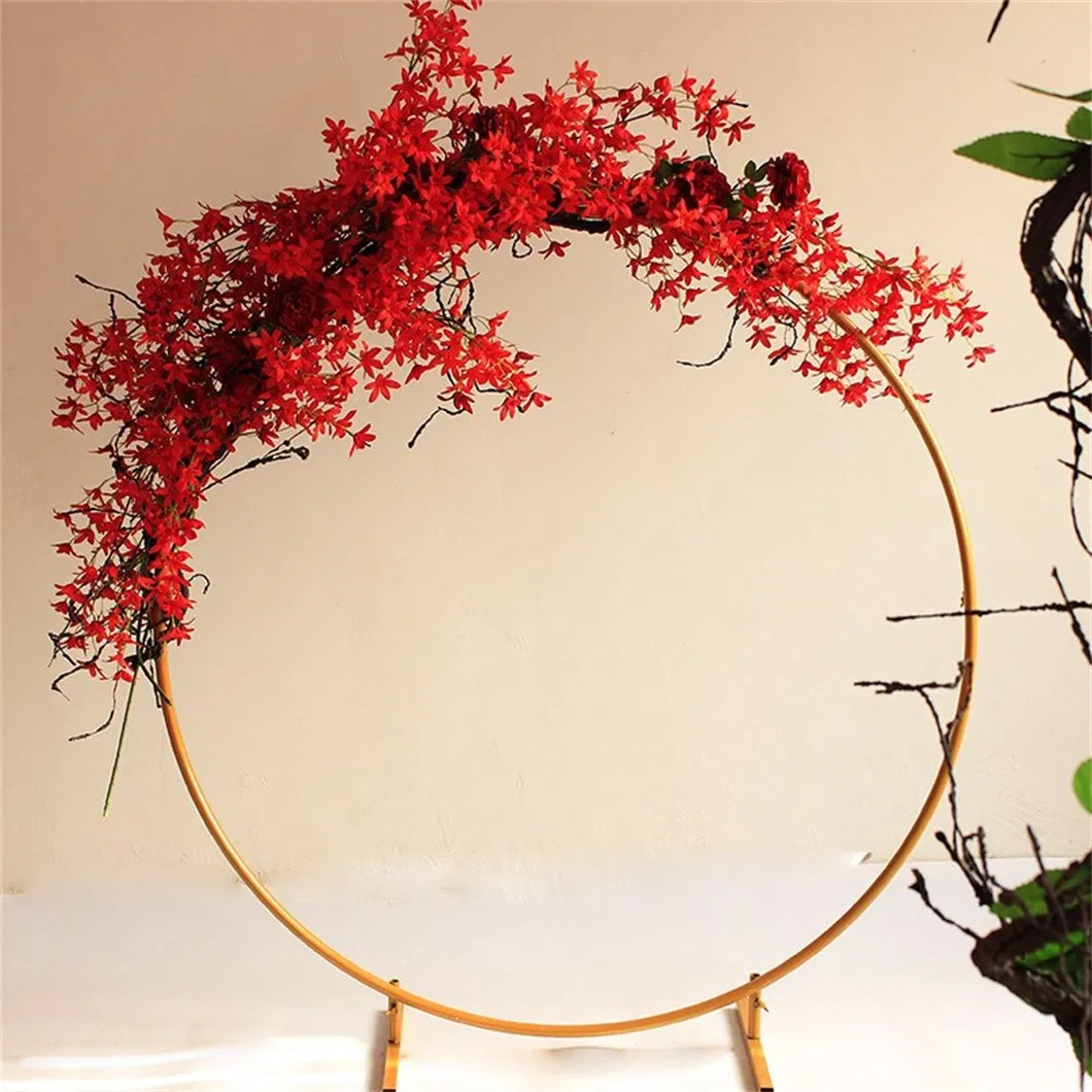 Outdoor Lawn Wedding Background Props Balloons Flowers Frame Iron Round Arch