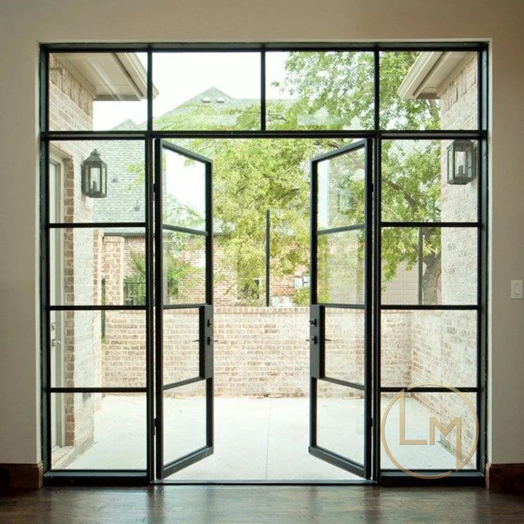 Industrial Modern Design Swing Metal Frames Steel French Windows