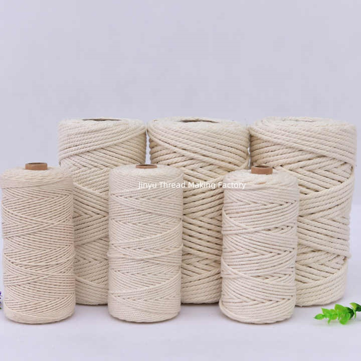 Fine Material Selection Braided Cotton Rope Macrame Cord 3mm