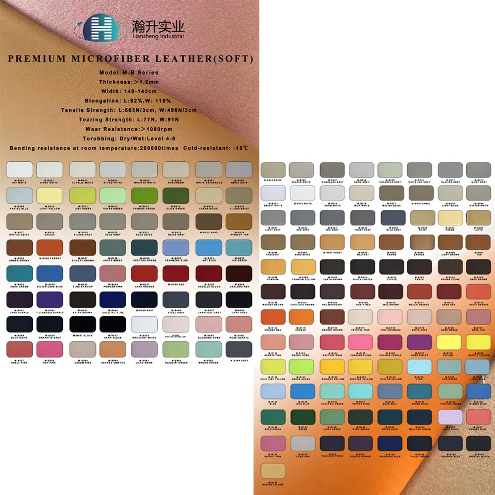 Top Quality PU Vegan Microfiber Leather for Automotive Interior Sofa Shoes, Bags