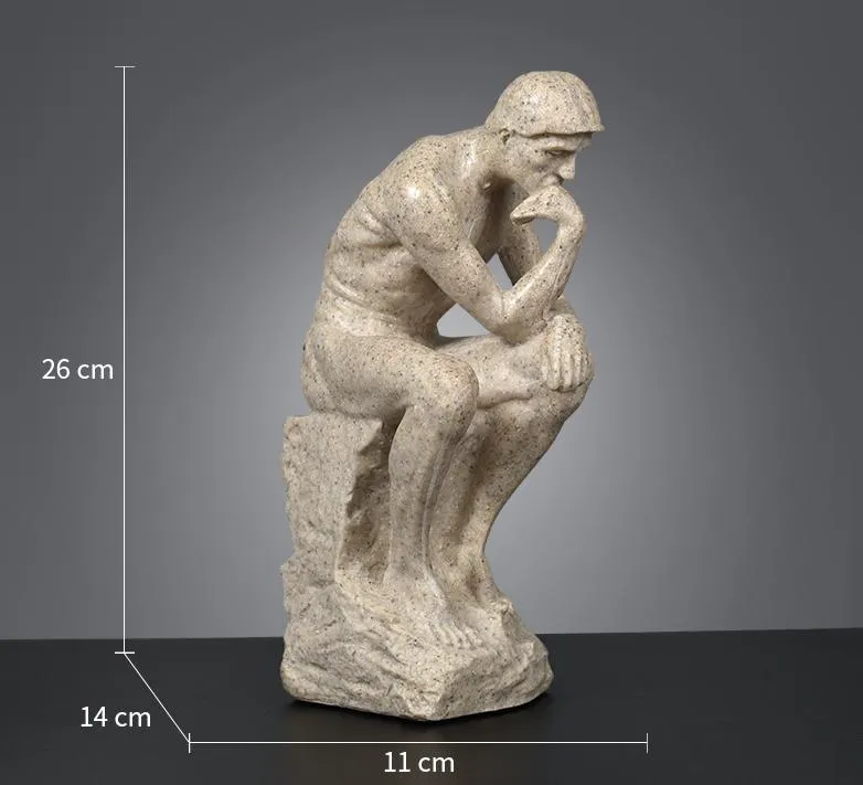 Thinker Sculpture View 3