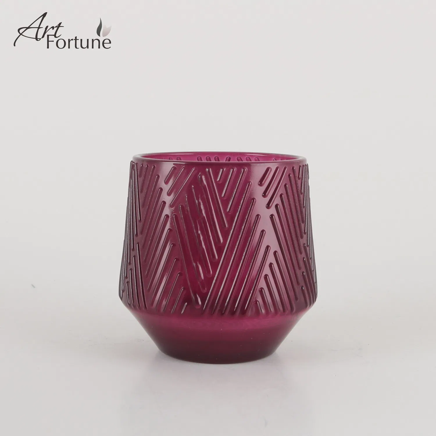 2025 New Design Red Glass Candle Jar for Candle Making