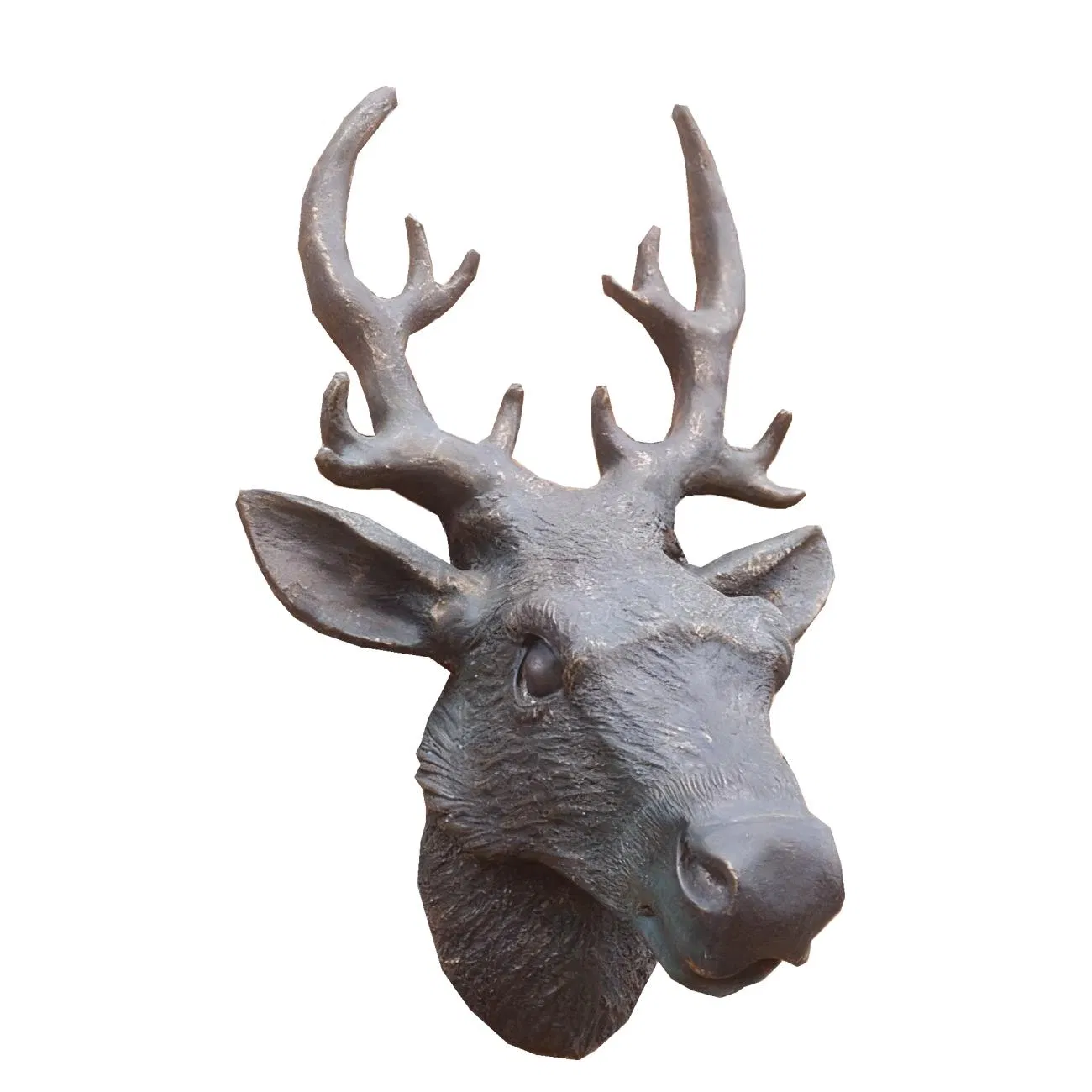 Garden Cast Iron Deer Head Sculpture