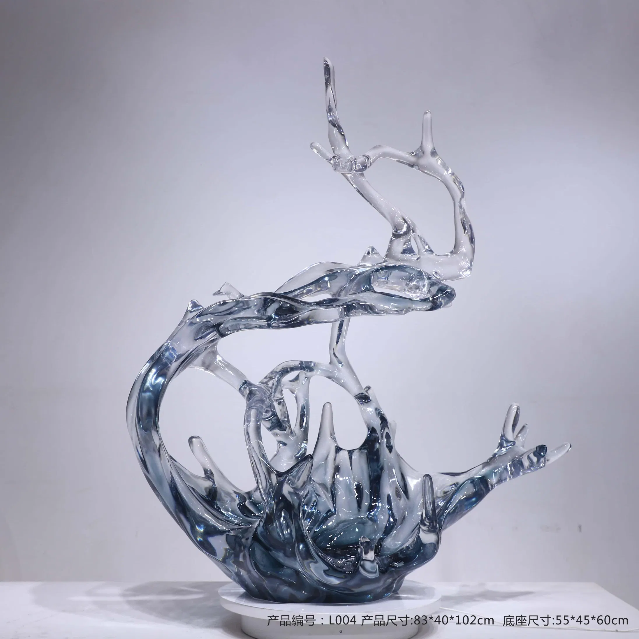 Blue Water Clear Modern Handmade Home Decor Resin Arts