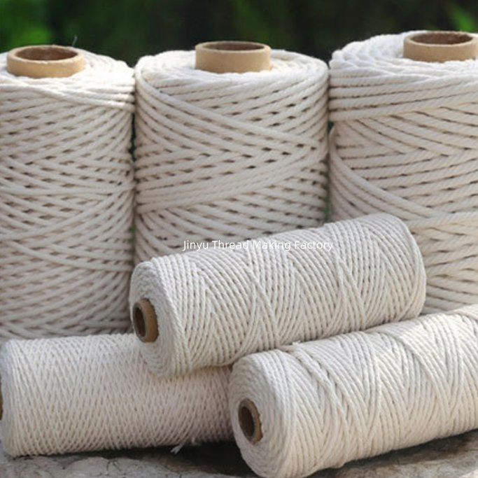 Fine Material Selection Braided Cotton Rope Macrame Cord 3mm