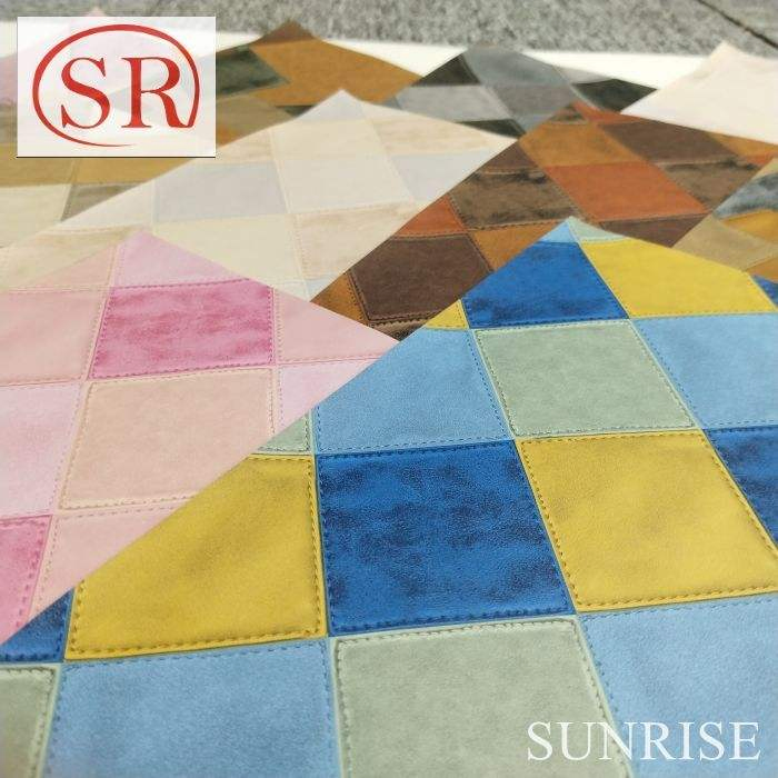 Vibrantly Printed Smooth Touch Leather Fabric for Elegant Clothing Crafting