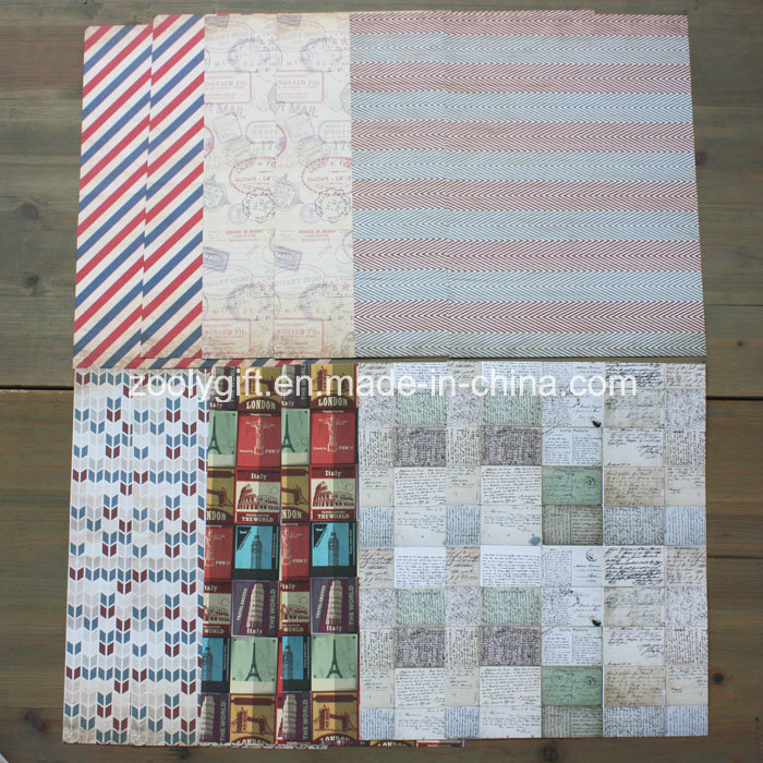 DIY Scrapbook Postal Patterned Paper Craft Scrapbooking Handmade Scrapbook Paper Pack A5