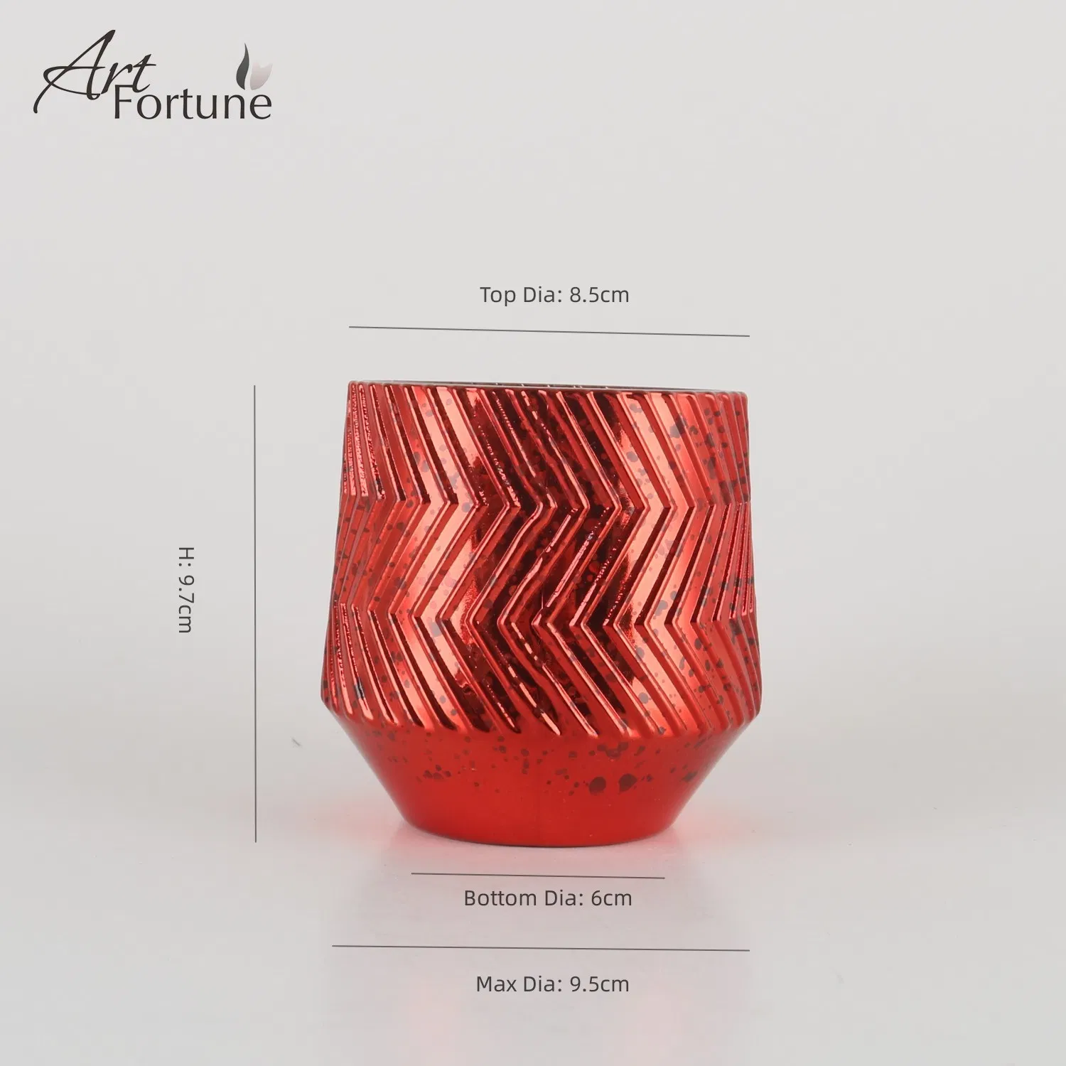 2025 New Design Red Glass Candle Jar for Candle Making