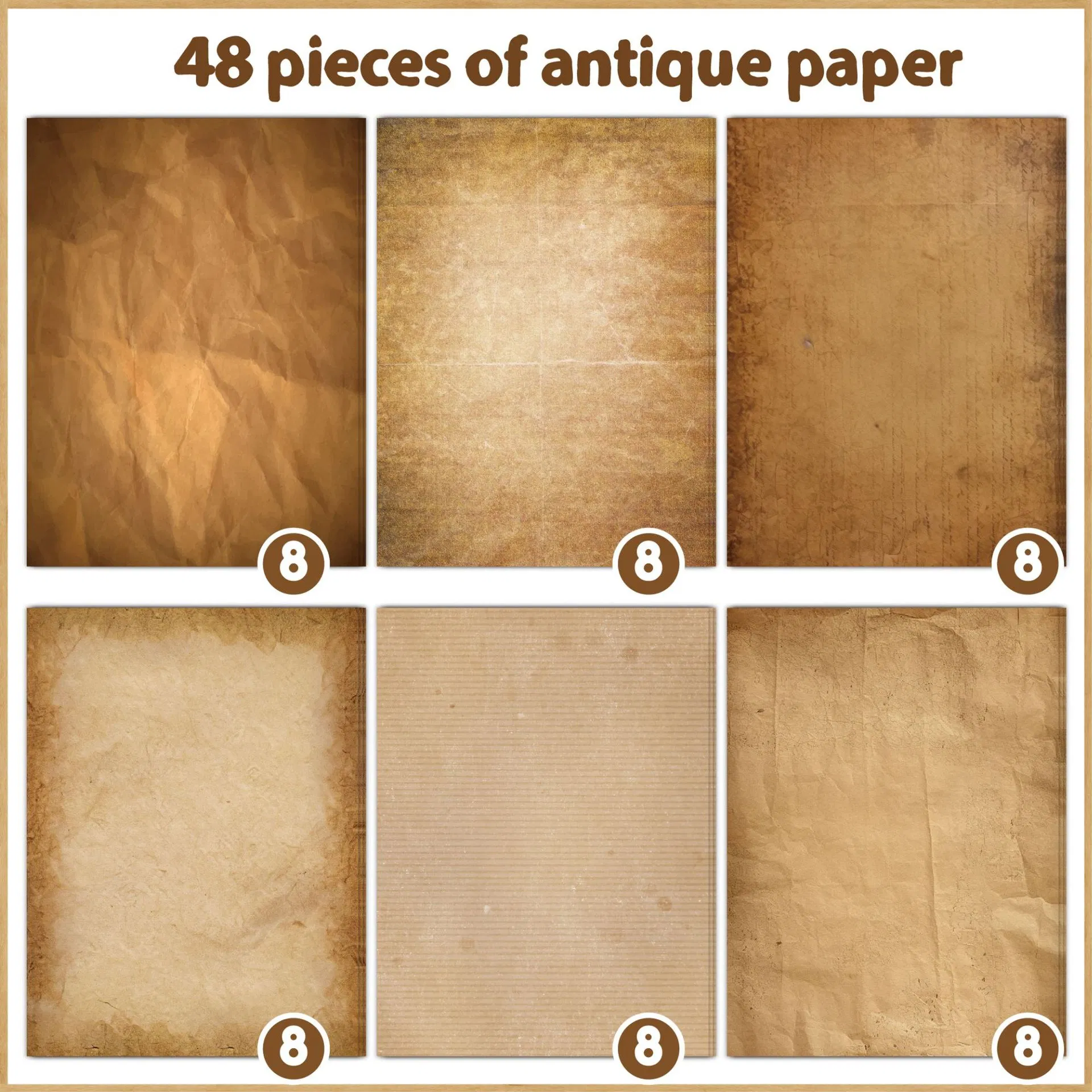 Retro Vintage A4 Double-Sided Printing Paper DIY Journal Scrapbook