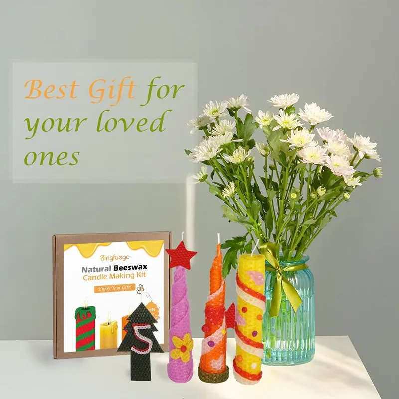 Finished Beeswax Candles