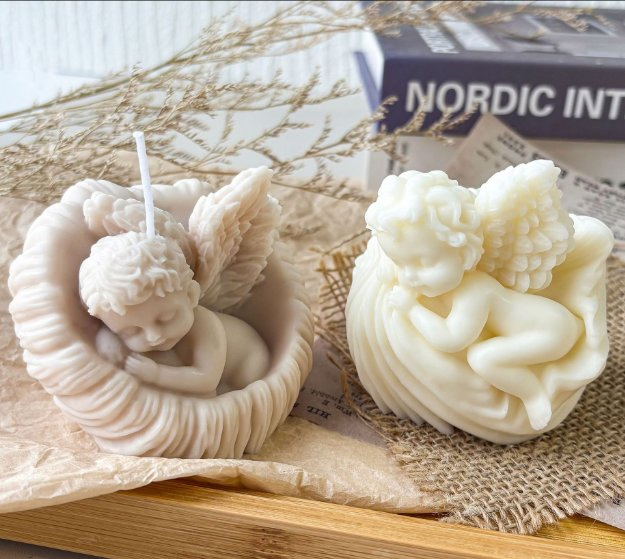 Rose Angel Shape Silicone Molds for Making Resin Aromatherapy Candles Handmade Wax Soap Craft New Ideas Cake Tools