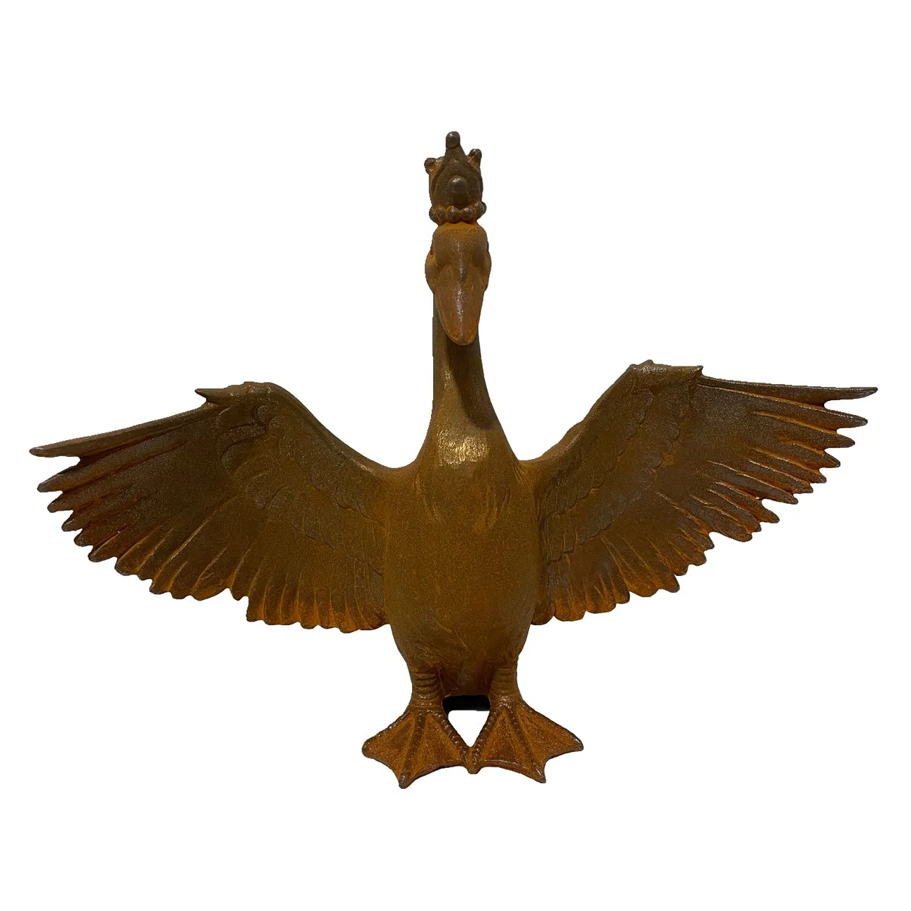 Garden Cast Iron Flamingo Sculpture Metal Decoration Item