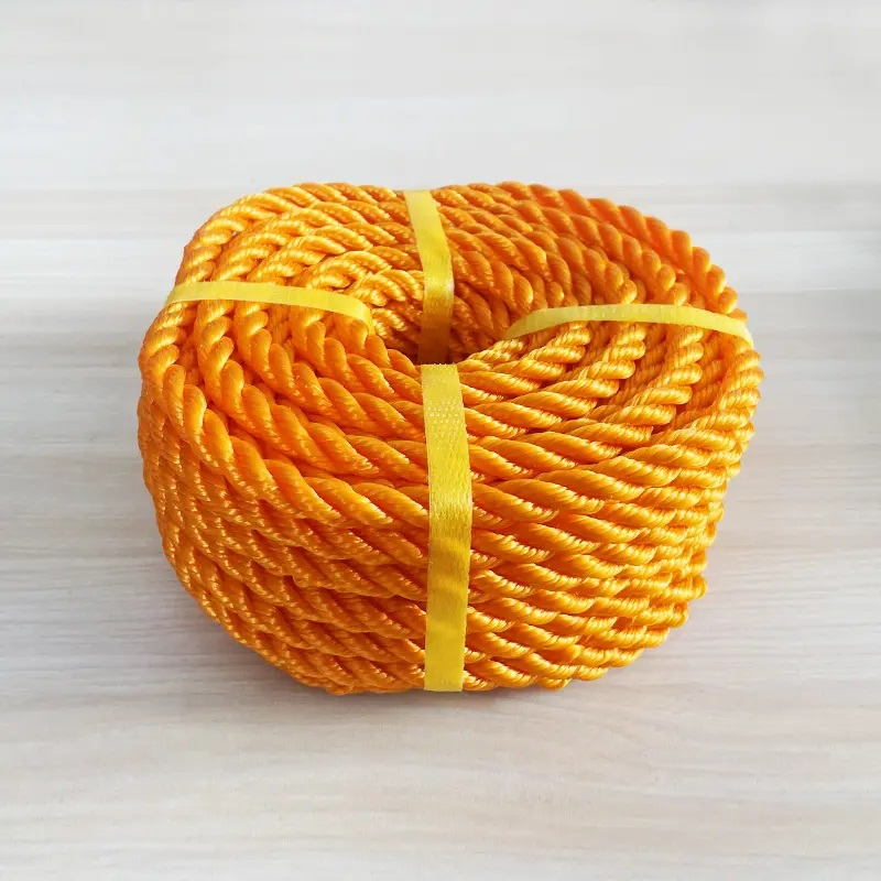3/4/8/12 Strand Fishing Equipment Marine Plastic Cotton Polyester PP Nylon Thimble Mooring Polypropylene Price Macrame Ship Winch Polyethylene Tiger Rope