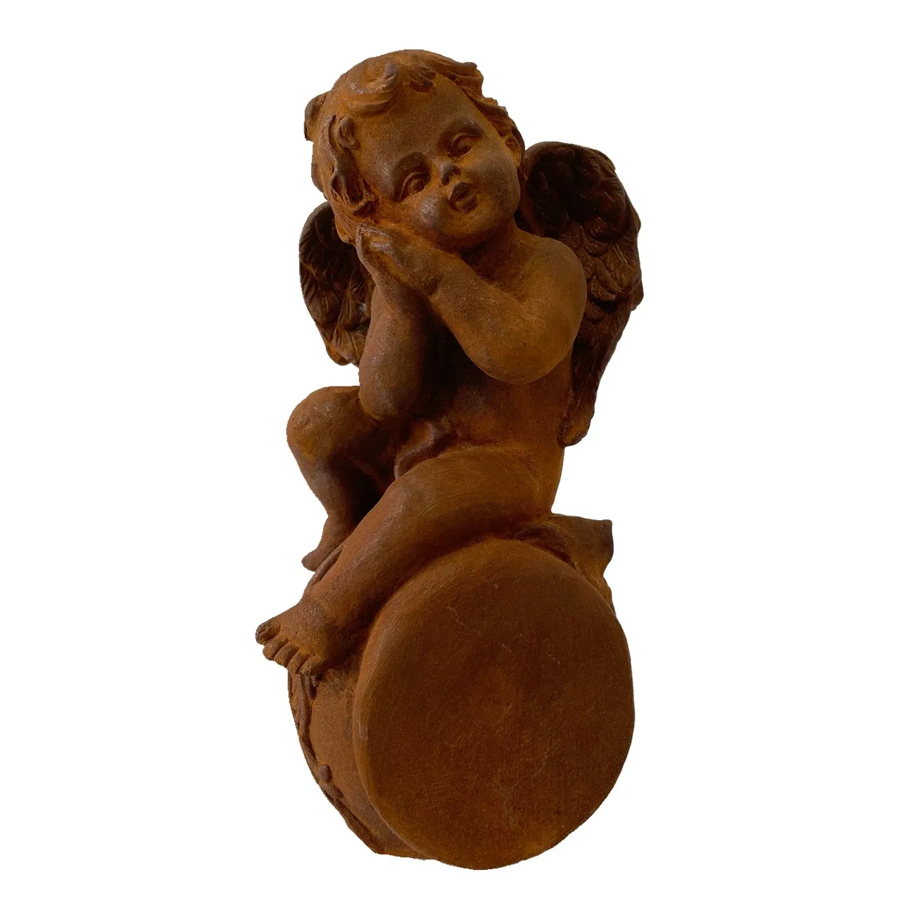 Iron Angel with Wings Sculpture