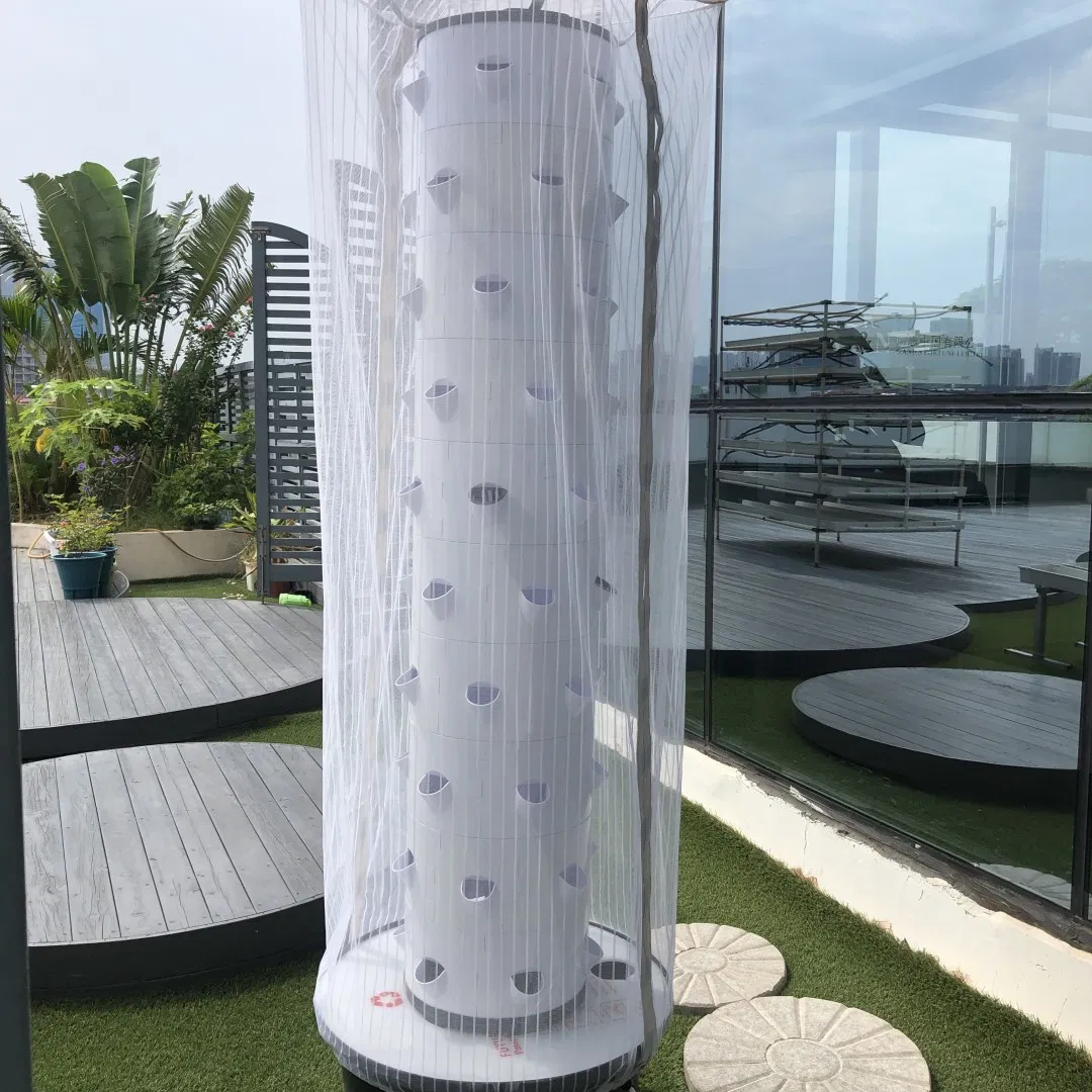 a Type Tower Vertical Hydroponic Aeroponic Tower Towers Garden LED with Cage