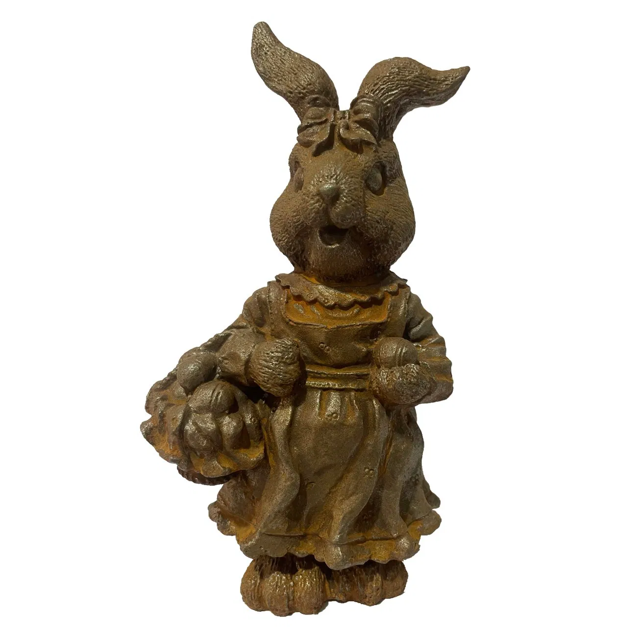 Vintage Bunny Garden Iron Sculpture - Yh-1 Handicraft Ornament