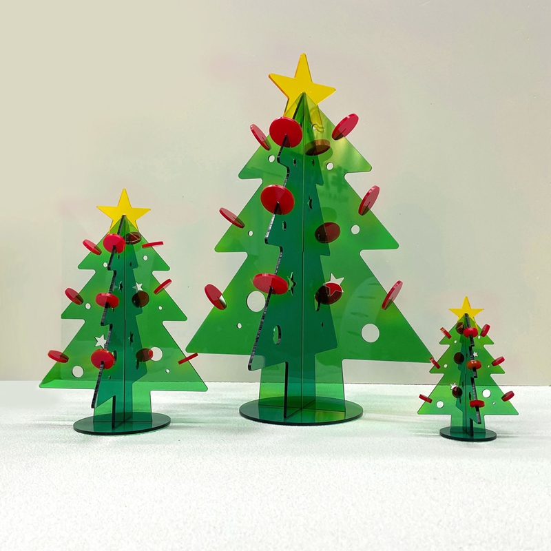 Custom Acrylic Christmas Figurines &amp; Tree &amp; Gift for Holiday Home Decor