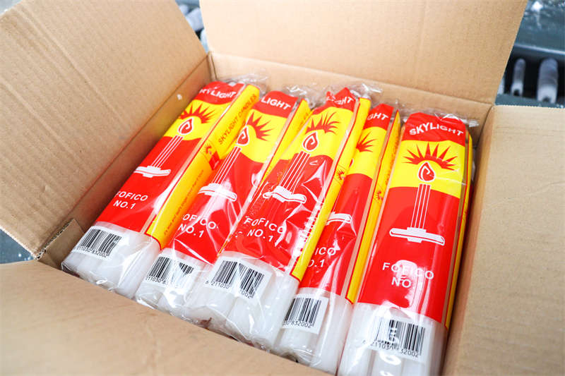 Fluted Candle Factory Stick Taper White Candle Making for Church in Tanzania