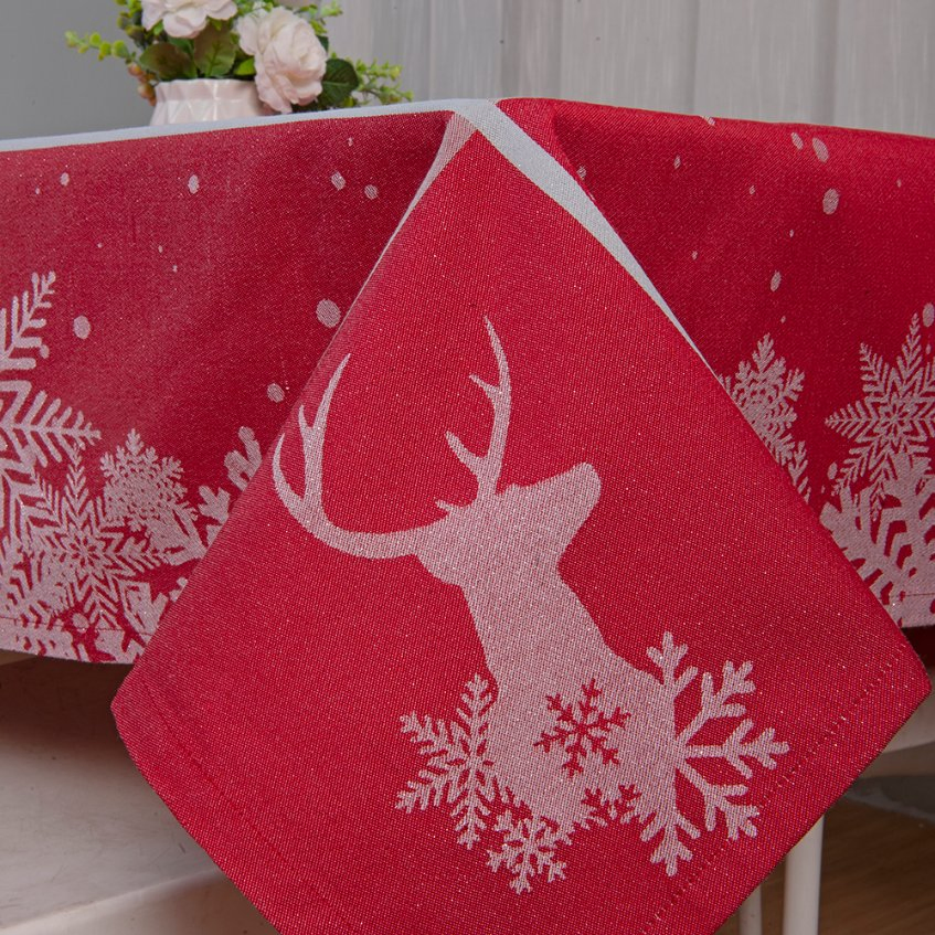 Christmas Tablecloths Light Luxury Atmosphere Festive Red Coffee Decorative Table Cloth