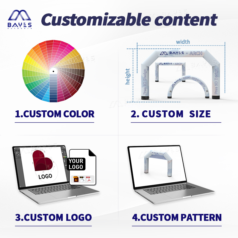 Custom Event Balloon Arch Backdrop Board Automatic Inflatable Balloon Arch