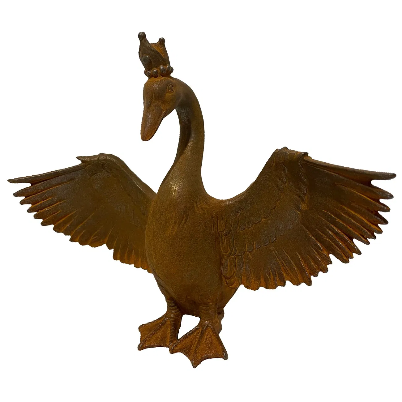 Garden Cast Iron Flamingo Sculpture Metal Decoration Item