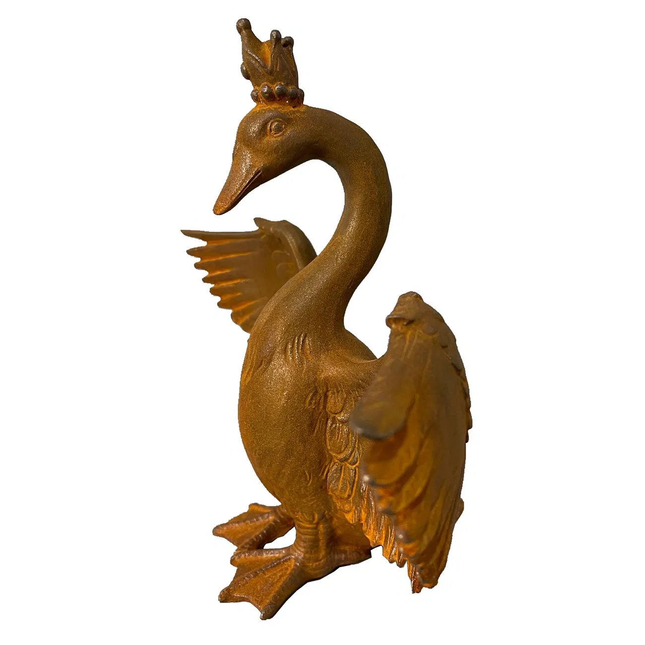 Garden Cast Iron Flamingo Sculpture Metal Decoration Item