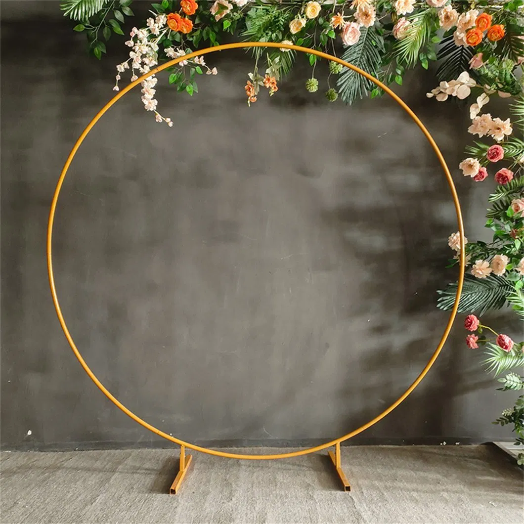 Outdoor Lawn Wedding Background Props Balloons Flowers Frame Iron Round Arch