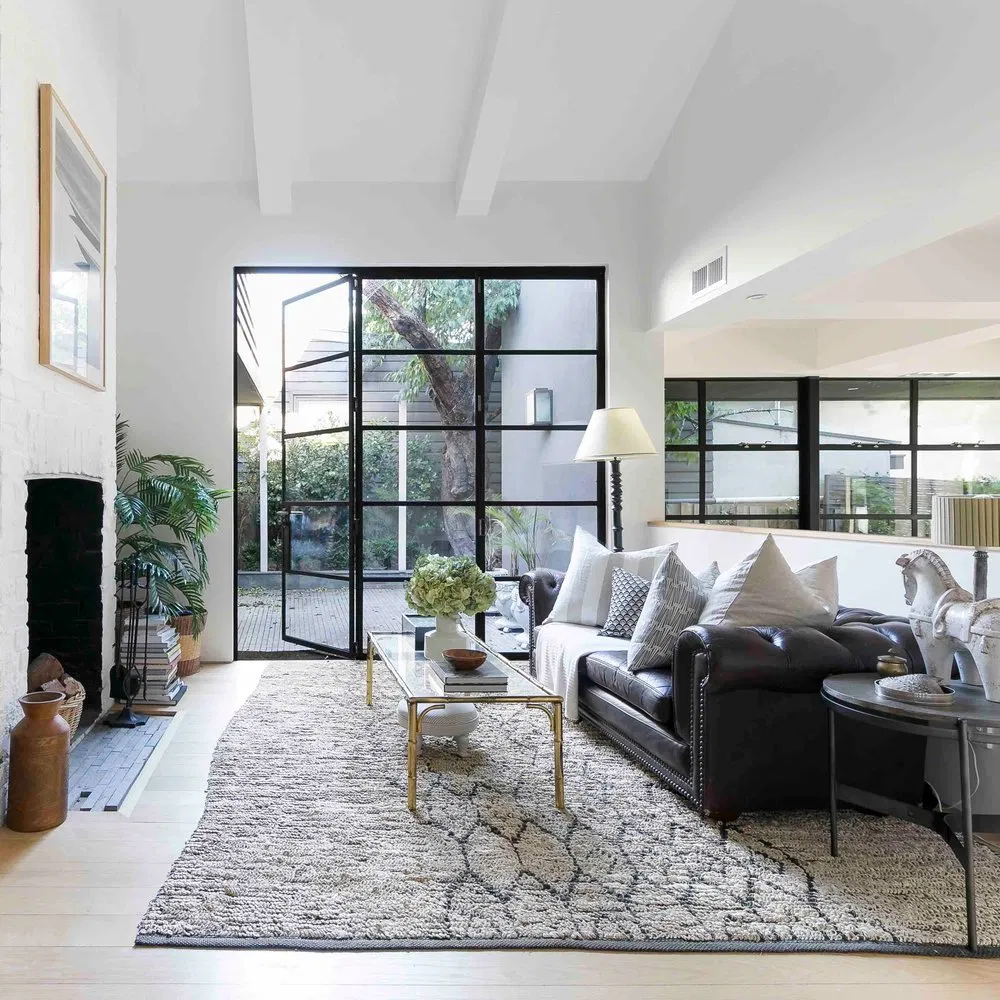 Industrial Modern Design Swing Metal Frames Steel French Windows