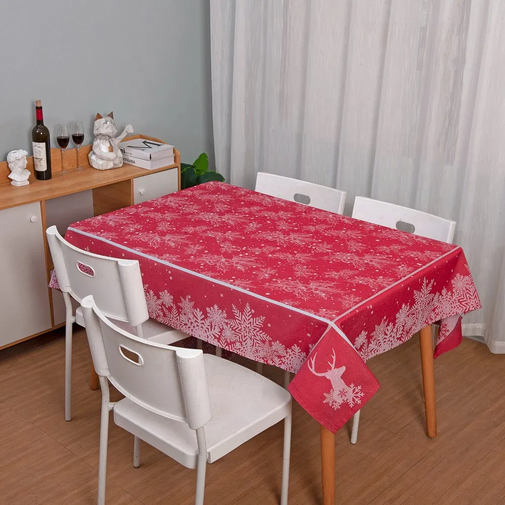 Christmas Tablecloths Light Luxury Atmosphere Festive Red Coffee Decorative Table Cloth