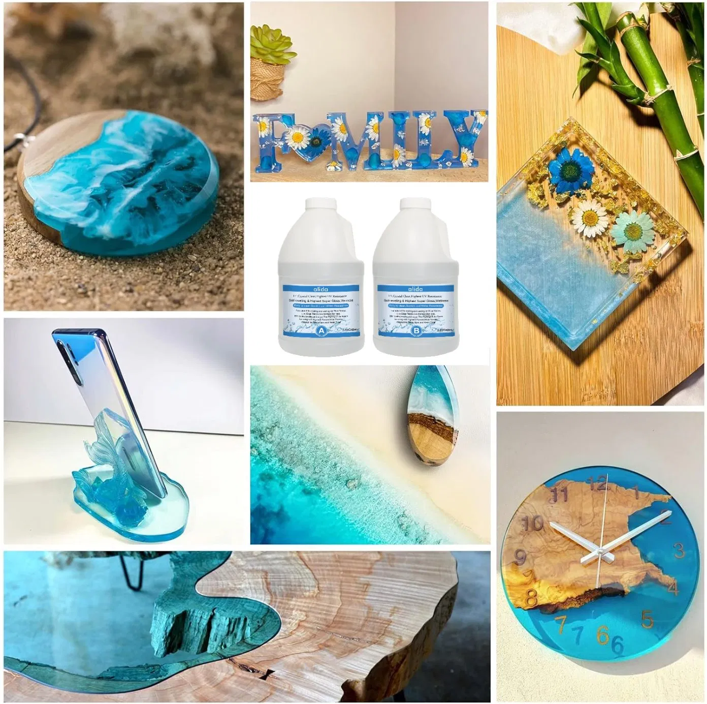 Crystal Clear Epoxy Resin for Wood Table DIY Jewelry Arts for Woodworking Liquid Appearance Seal