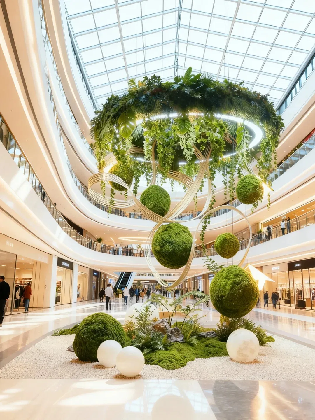Artificial Greenery Art Installation - Hanging Forest