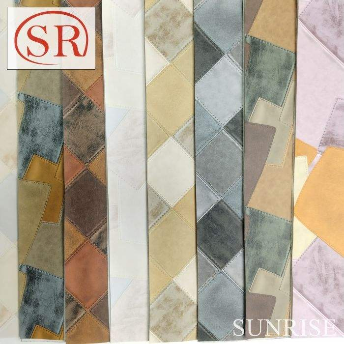 Vibrantly Printed Smooth Touch Leather Fabric for Elegant Clothing Crafting